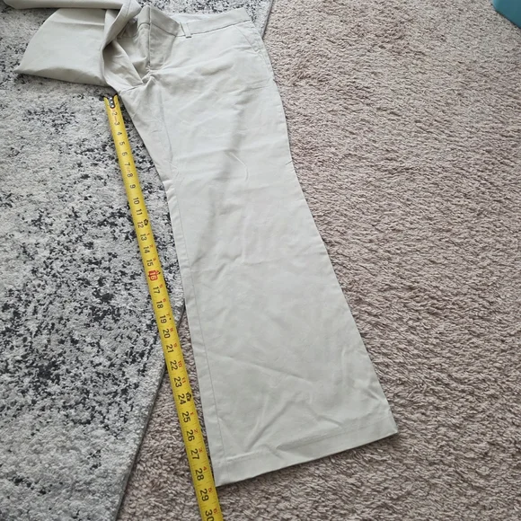 Eddie Bauer Pant Blazer Suit Set Womens 12 Cream Cotton Blend Preppy Academia - Picture 7 of 12